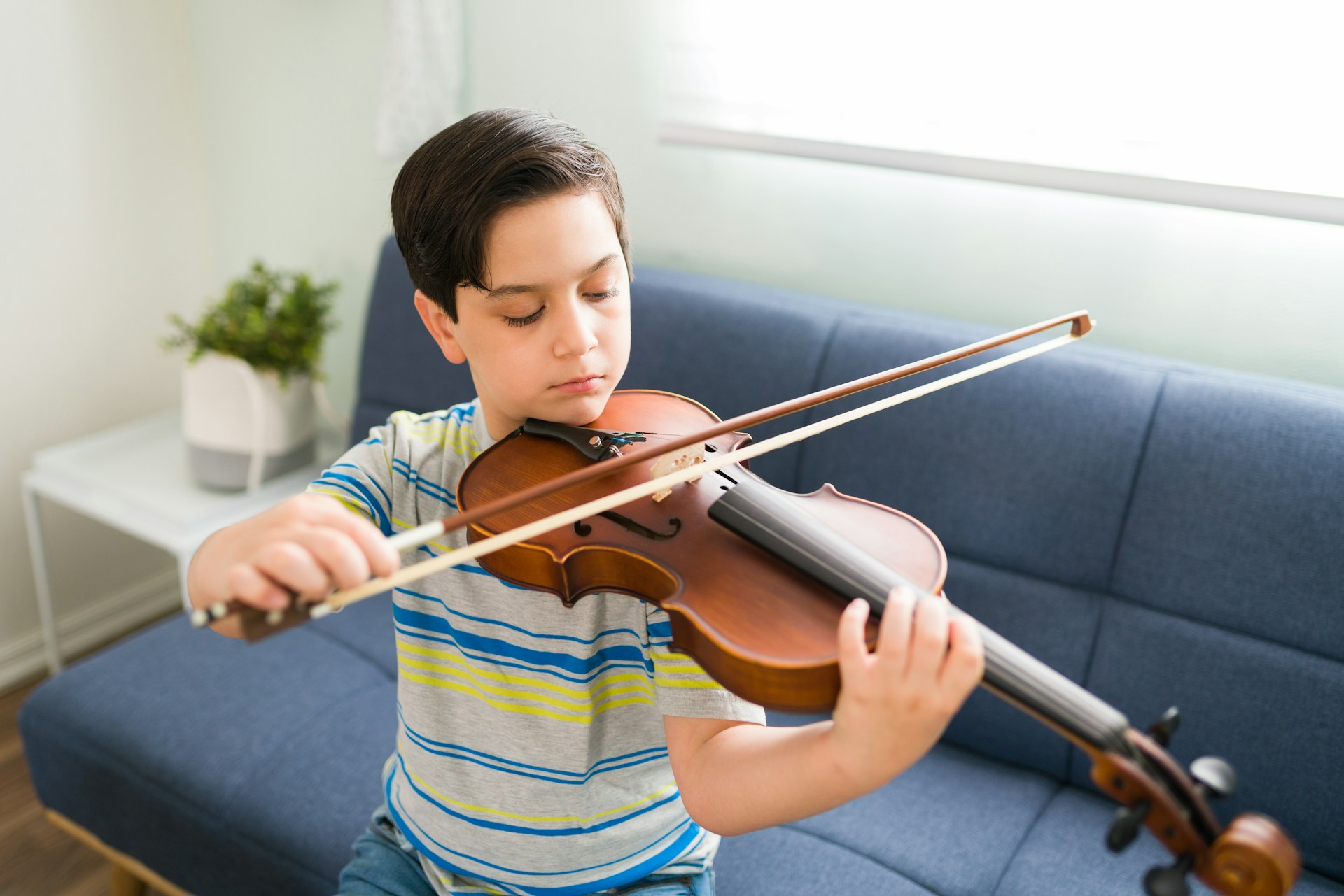 child playing the viola